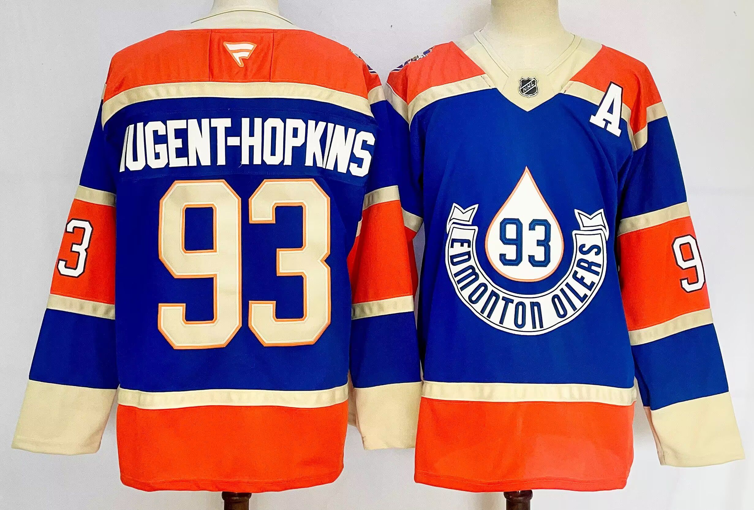 Men Edmonton Oilers #93 Nugent-Hopkins Blue 2025 Home Premier Player NHL Jersey style 1->edmonton oilers->NHL Jersey